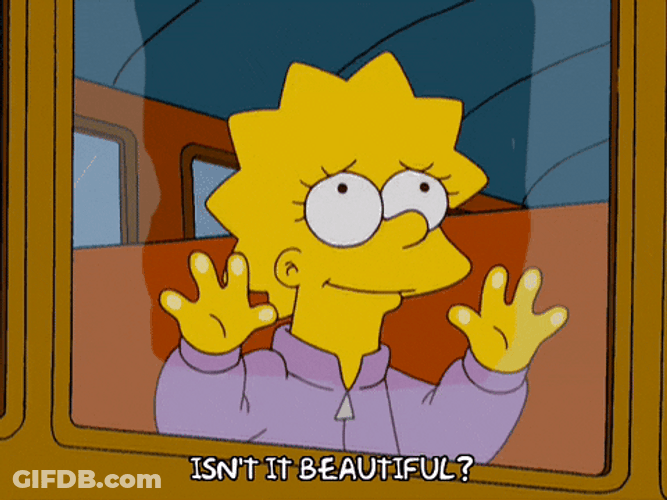 Lisa Simpson It's Beautiful GIF