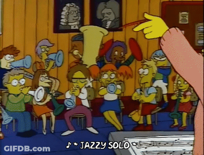 Lisa Simpson Kicked Out From Band Practice GIF
