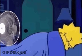 Lisa Simpson Laying In Bed With Fan GIF