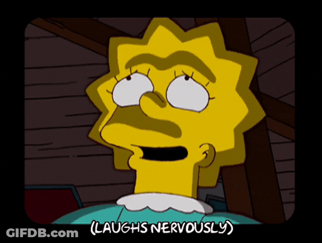 Lisa Simpson Nervous Laugh GIF