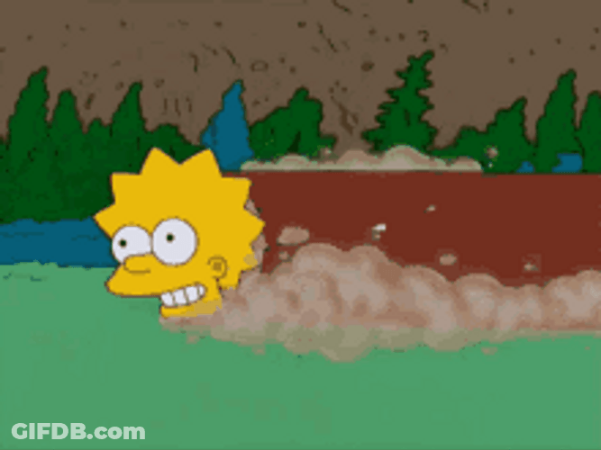 Lisa Simpson Poker Face Sliding Stare GIF