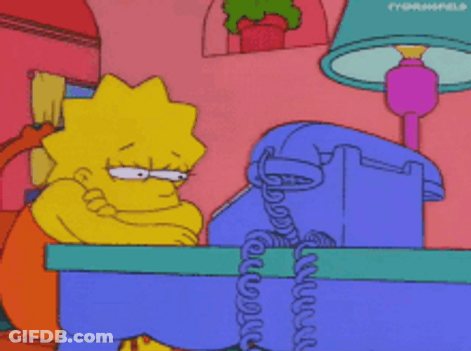 Lisa Simpson Sad Heartbroken Waiting For Call GIF