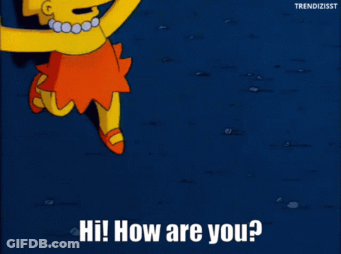Lisa Simpson Saying Hi How Are You GIF