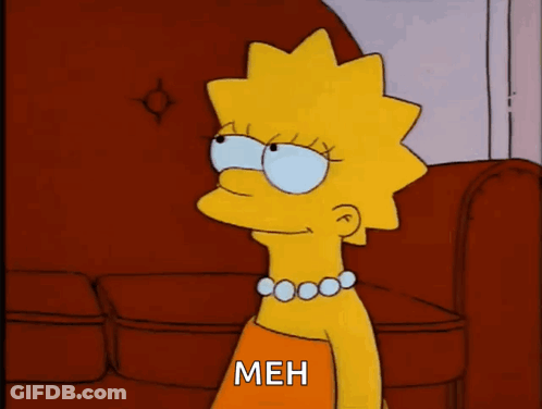 Lisa Simpson Saying Meh GIF