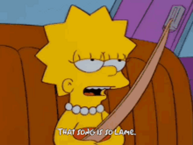Lisa Simpson Seatbelt Talking Song Is Lame GIF