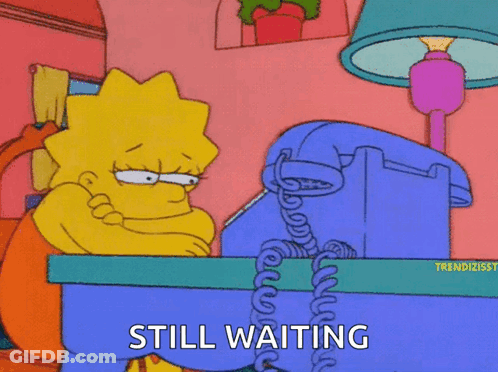 Lisa Simpson Sitting At Desk Talking On Phone GIF
