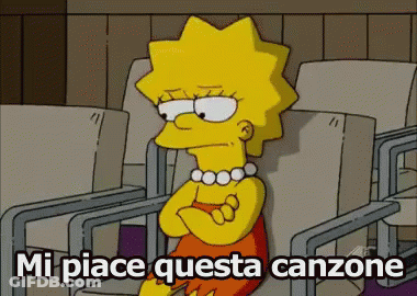 Lisa Simpson Sitting In Chairs Mi Piace Questa Canzone GIF