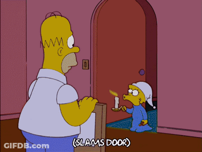 Lisa Simpson Slamming Door To Homer GIF