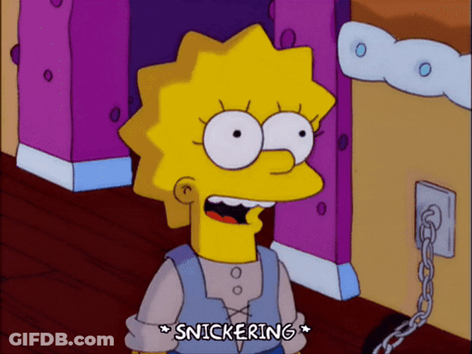 Lisa Simpson Snickering GIF