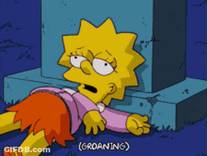 Lisa Simpson Snooze Sad Sleepy Groaning GIF