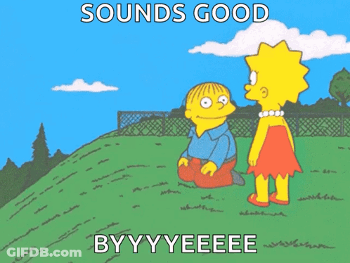 Lisa Simpson Standing Next To Ralph Simpson Laying On Ground GIF