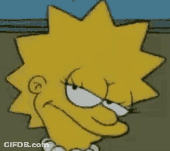 Lisa Simpson Wink Poker Face GIF