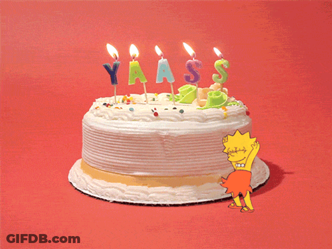 Lisa Simpson Yass Cake GIF