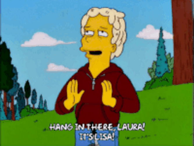 Lisa Yelling Hang In There Laura GIF