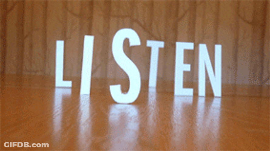 Listen Silent Variation Optical Illusion GIF