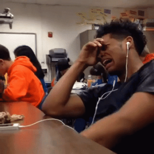 Listening To Music Guy Crying GIF