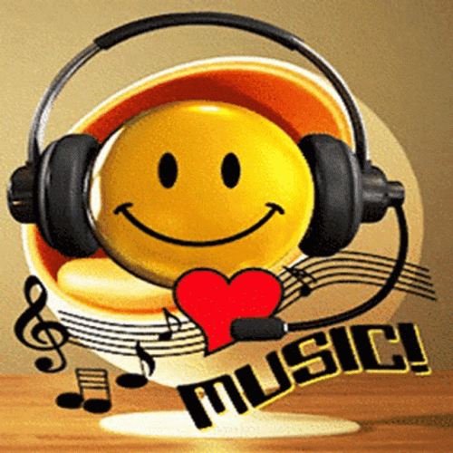 Listening To Music Headphones Emoticon GIF