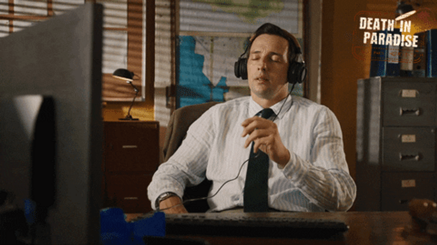 Listening To Music Honoré Death Paradise GIF