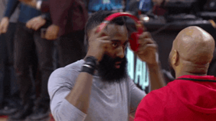 Listening To Music Houston Rockets NBA GIF