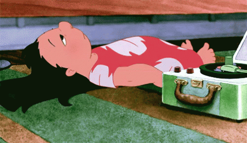 Listening To Music Lilo Stitch GIF