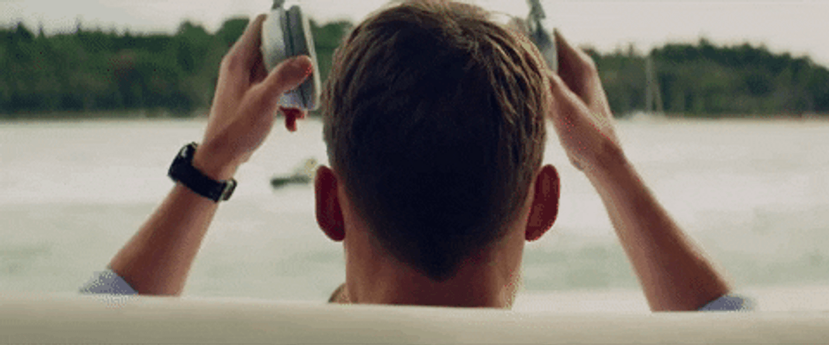 Listening To Music Ryan Reynolds GIF