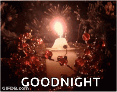 Lit Candle Saying Goodnight GIF