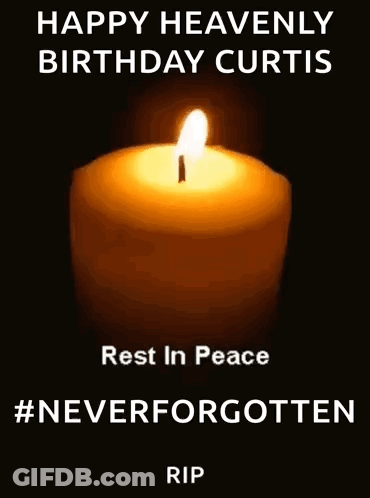 Lit Candle Saying Happy Heavenly Birthday GIF