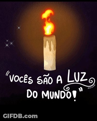 Lit Candle Voces Sao A Luz Do Mundo GIF