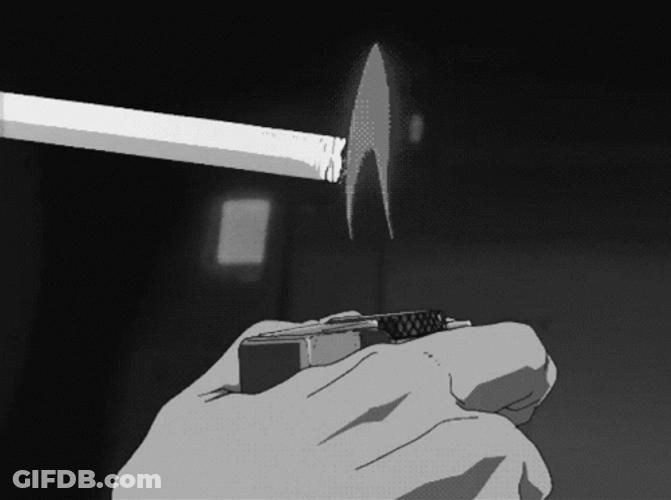 Lit Cigarette Animated Smoke GIF