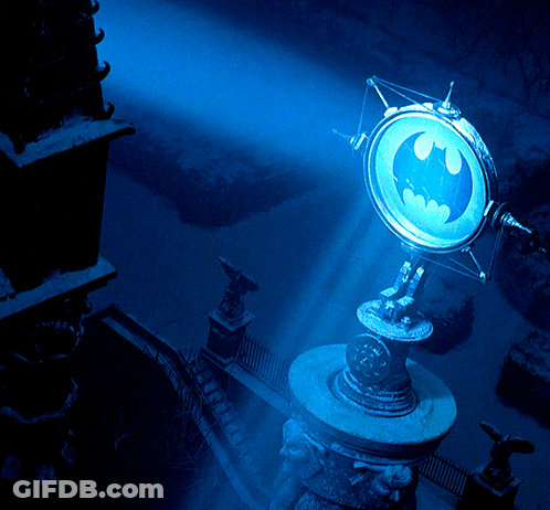 Lit Up Batman Logo GIF