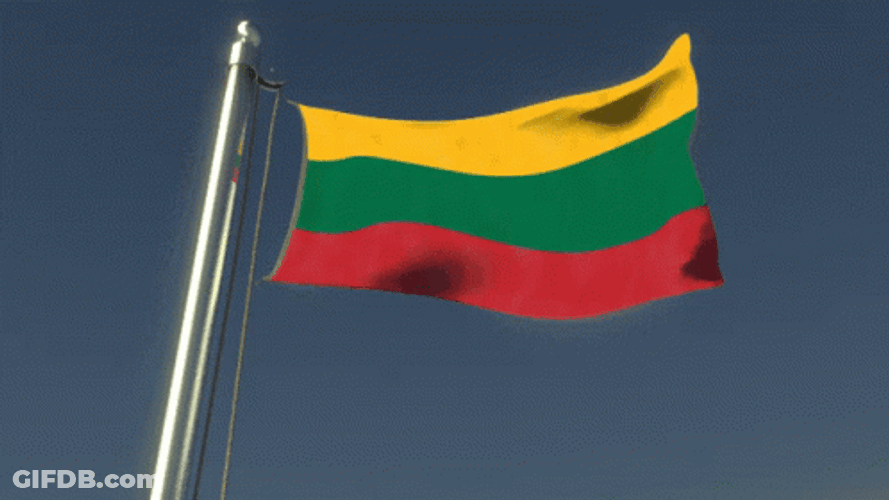 Lithuania Flag Raising GIF