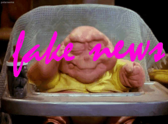 Little Alien Fake News GIF