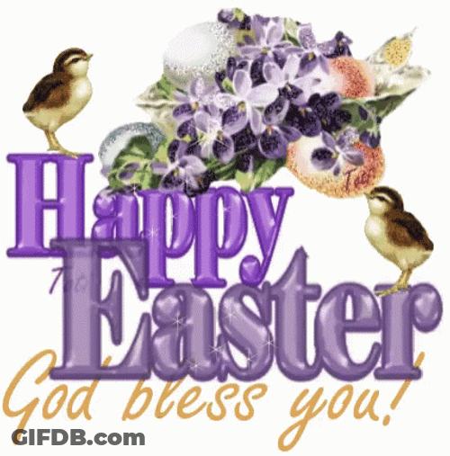 Little Birds And Eggs Good Morning Happy Easter GIF