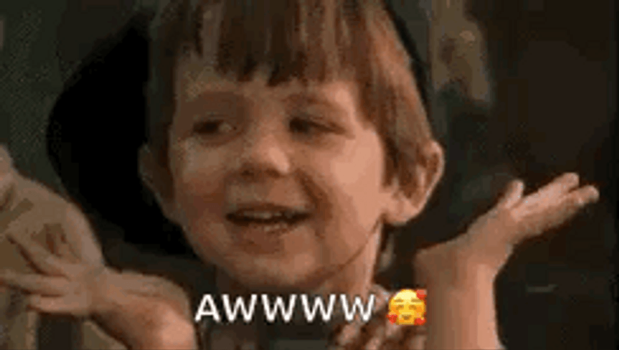 Little Boy Aww Shucks GIF