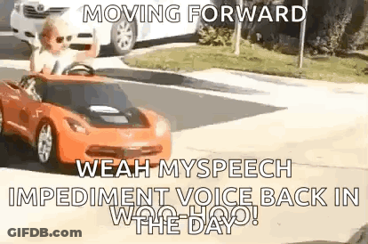 Little Boy Driving Toy Car GIF