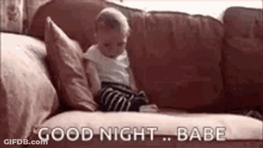 Little Boy Fell Asleep Good Night Babe GIF