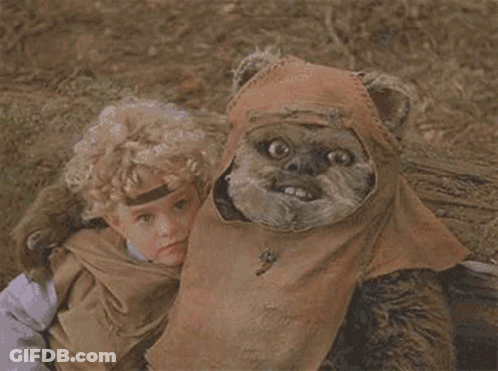 Little Boy Hugging Teddy Bear GIF