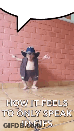 Little Boy In Cowboy Hat And Glasses Dancing GIF