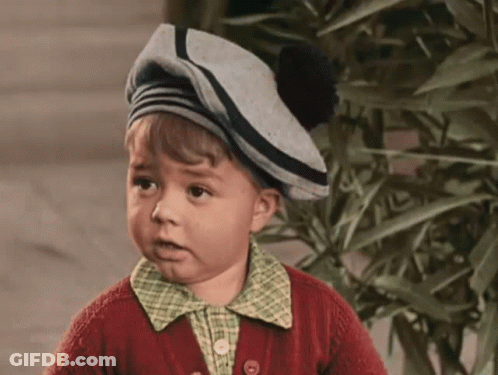 Little Boy In Red Sweater And Blue Hat GIF