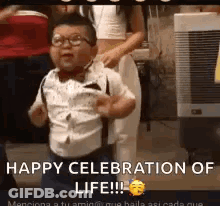 Little Boy In Tuxedo And Bow Tie Dancing GIF