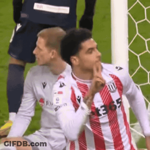 Little Boy Making Funny Face And Pointing GIF