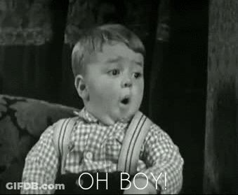 Little Boy Making Funny Face GIF