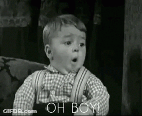 Little Boy Making Funny Face Oh Boy GIF