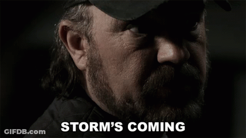 Little Boy Saying Storm's Coming Up Ani GIF