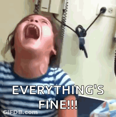 Little Boy Screaming Everything's Fine GIF
