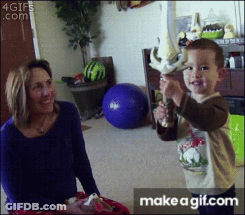 Little Boy Sword Woman Make A GIF.com GIF
