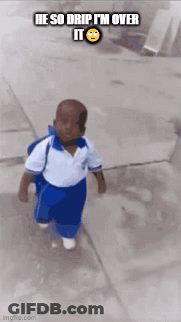 Little Boy With Backpack Says He So Drip I'm Over It GIF