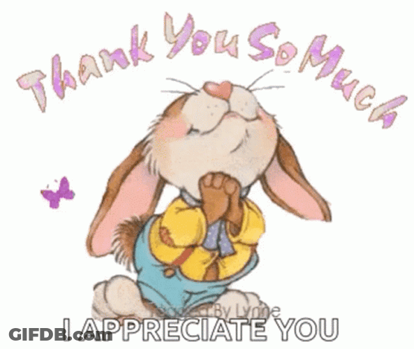 Little Bunny Thank You Appreciation GIF
