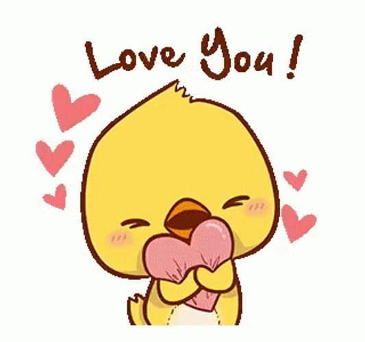 Little Chicken Love Heart GIF