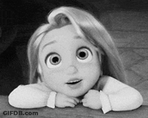 Little Elsa Looking Out Blinking Her Eyes GIF